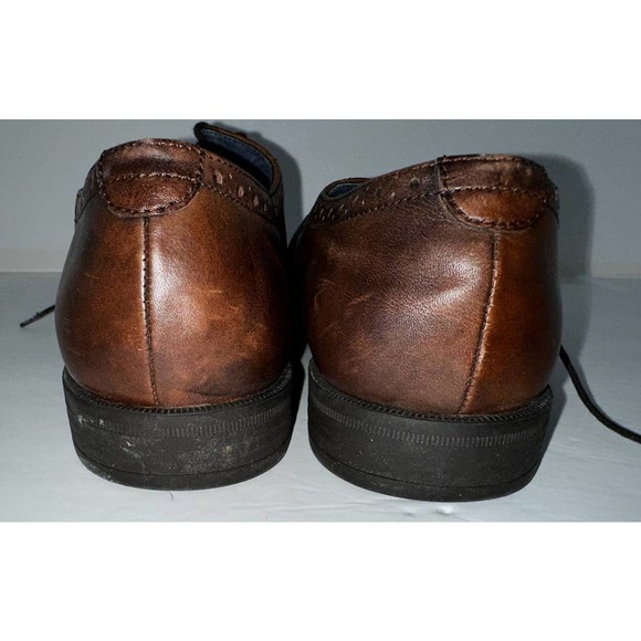 Aston Grey Altair‎ brown wingtip shoes size 11 - Picture 3 of 6